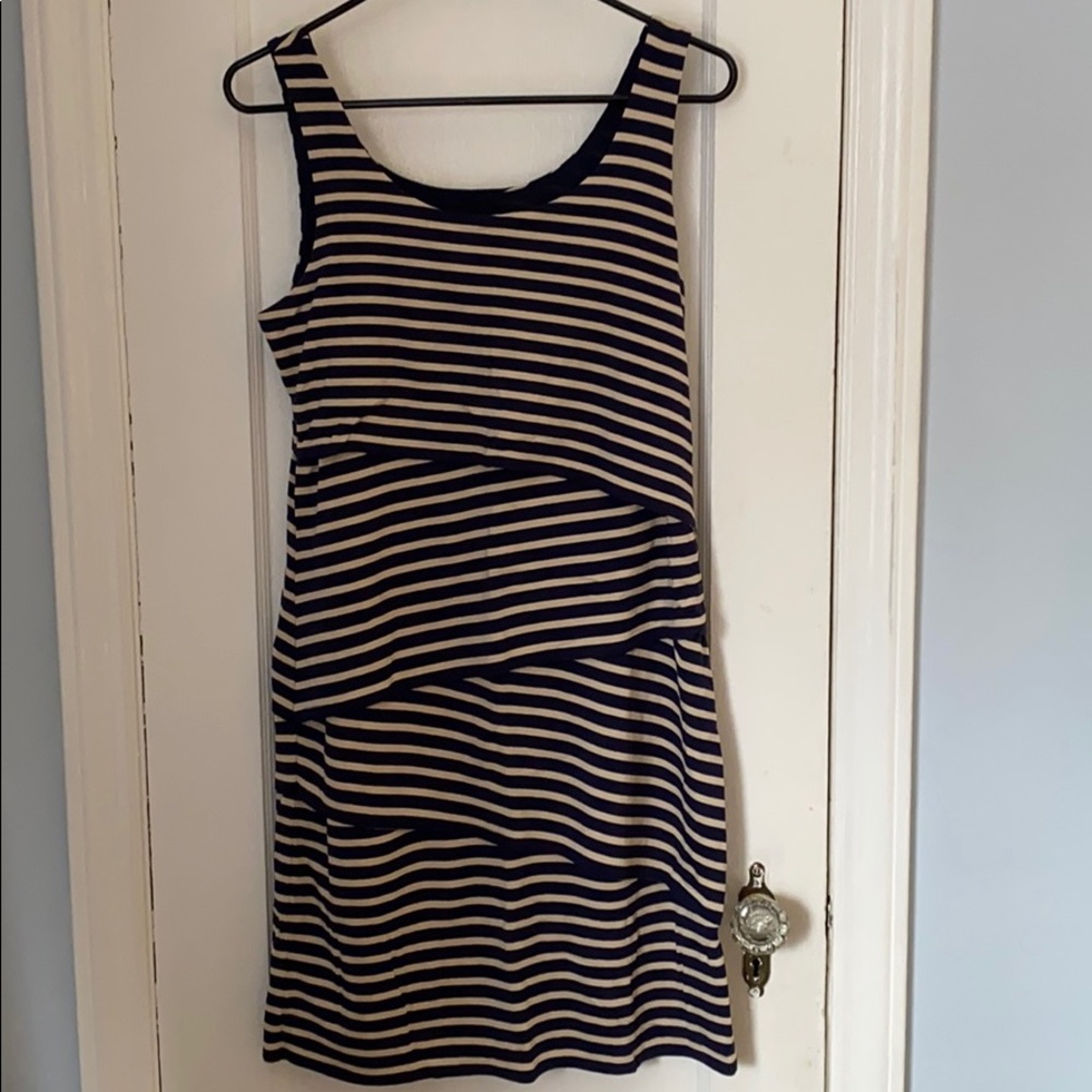 Navy and gold dress
